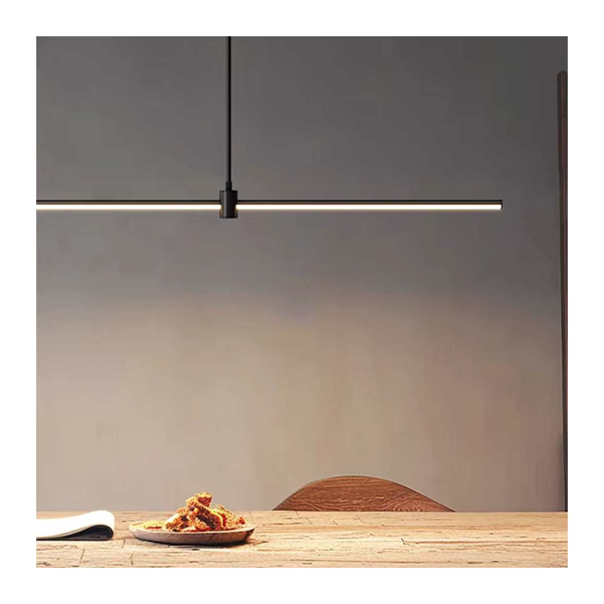 KAGU Moderne Minimalistische LED-Pendelleuchte in Schwarz, dimmbare Deckenleuchte für Esszimmer, Küche und Wohnzimmer - Bild 3