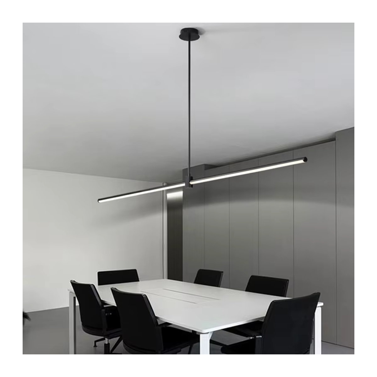 KAGU Moderne Minimalistische LED-Pendelleuchte in Schwarz, dimmbare Deckenleuchte für Esszimmer, Küche und Wohnzimmer - Bild 4