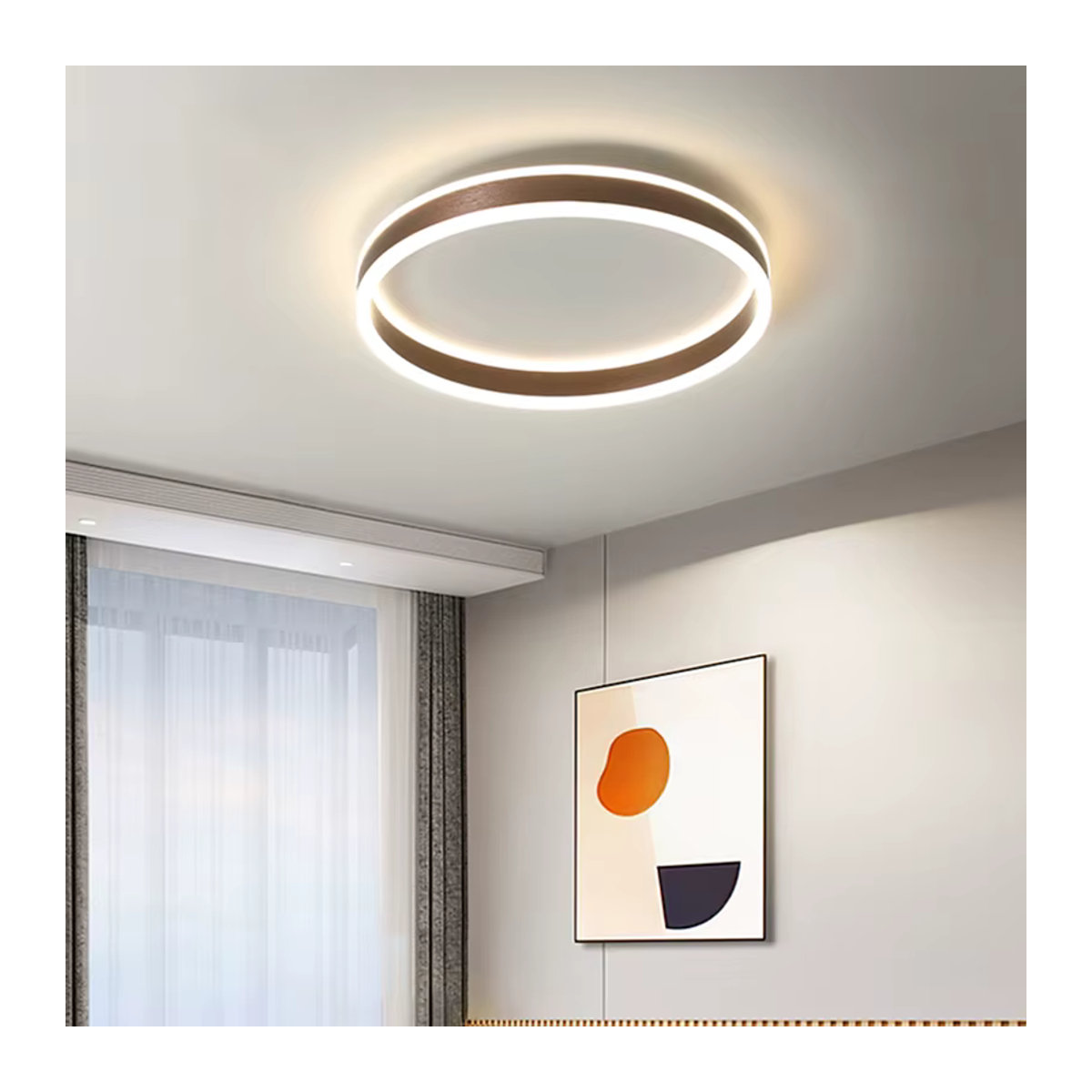KAGU Moderne minimalistische LED-Pendelleuchte in Schwarz/Weiß - Bild 2