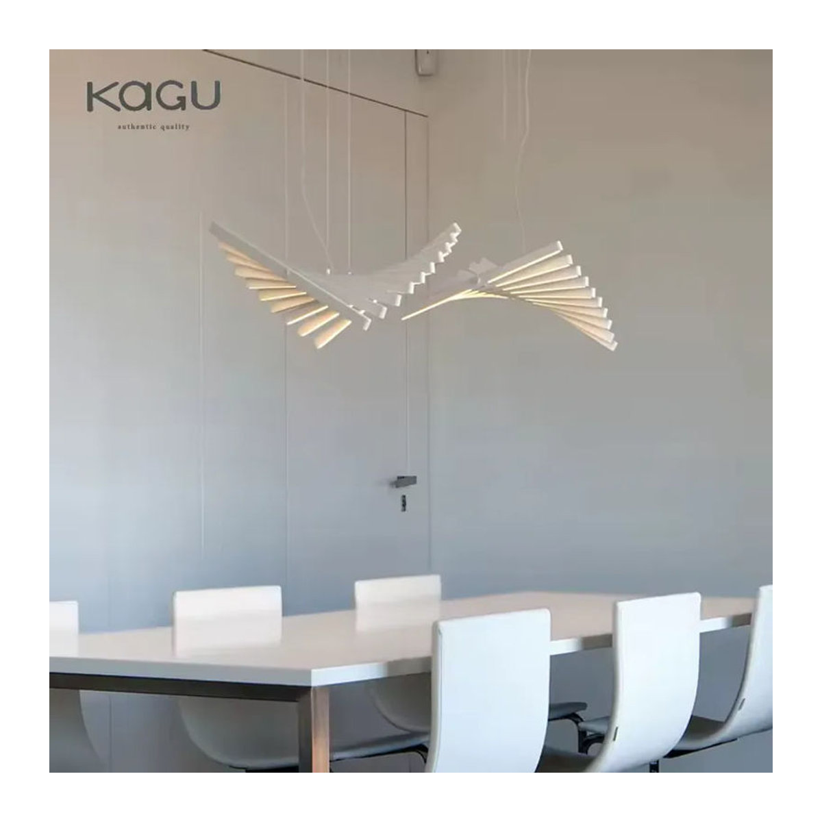 KAGU Moderne Nordic LED Pendelleuchte in Schwarz im Fishbone Design für Restaurant, Küche und Büro - Bild 3