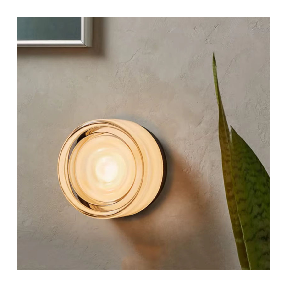 KAGU Moderne Runde LED-Wandleuchte aus Glas für Innenräume - Bild 2