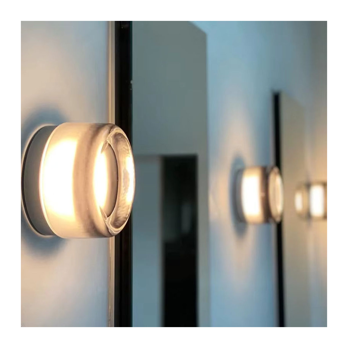 KAGU Moderne Runde LED-Wandleuchte aus Glas für Innenräume - Bild 3