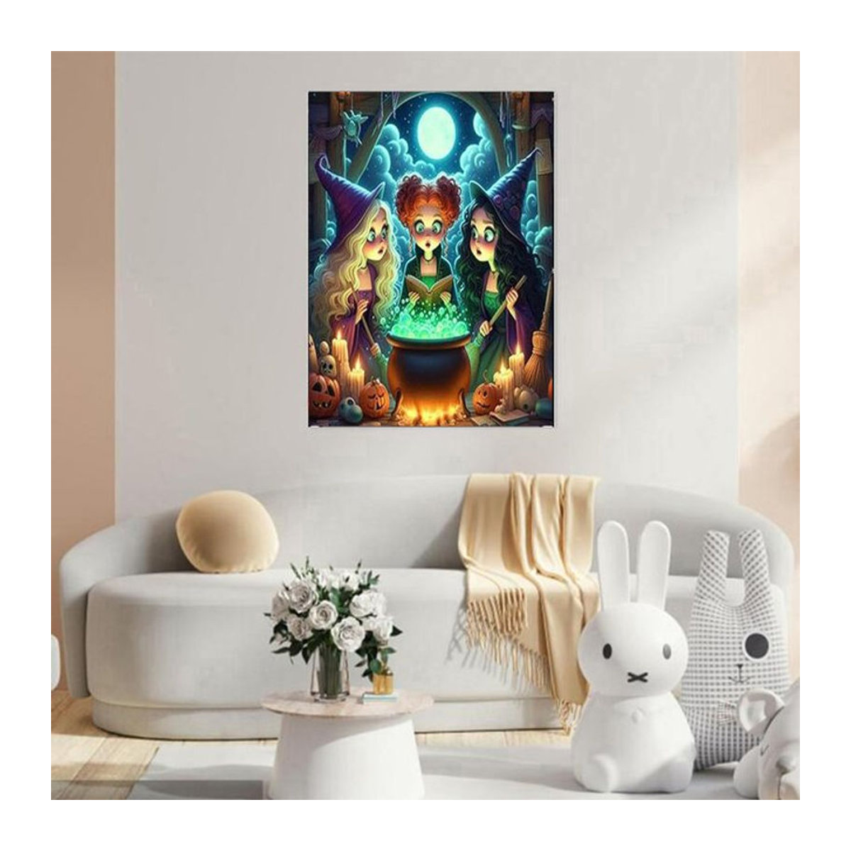 Kai Ping Mei Park Halloween Diamant-Malerei-Set für Erwachsene, 5D-DIY-Kunstset in Mehrfarbig für die Wanddekoration - Bild 1
