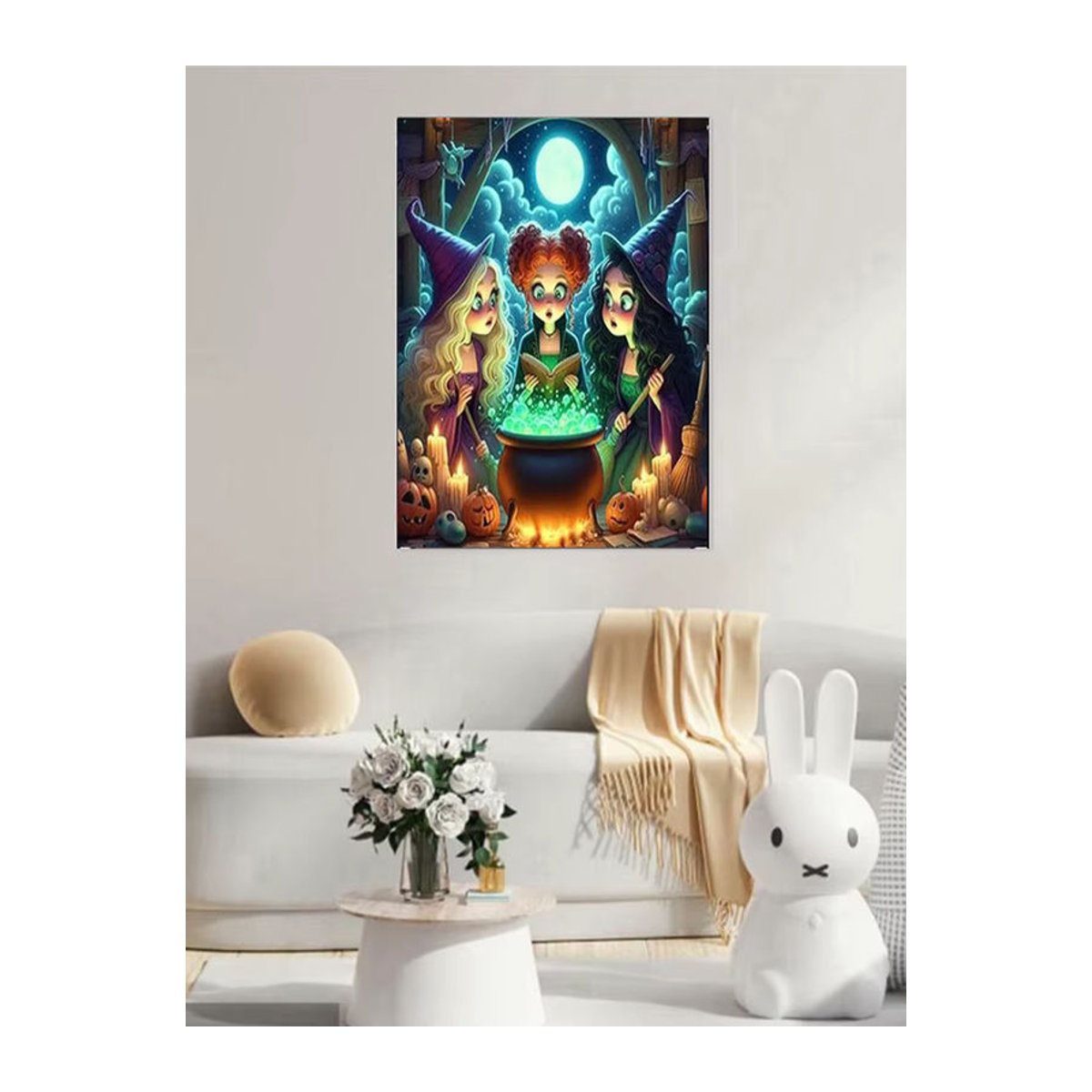 Kai Ping Mei Park Halloween Diamant-Malerei-Set für Erwachsene, 5D-DIY-Kunstset in Mehrfarbig für die Wanddekoration - Bild 2