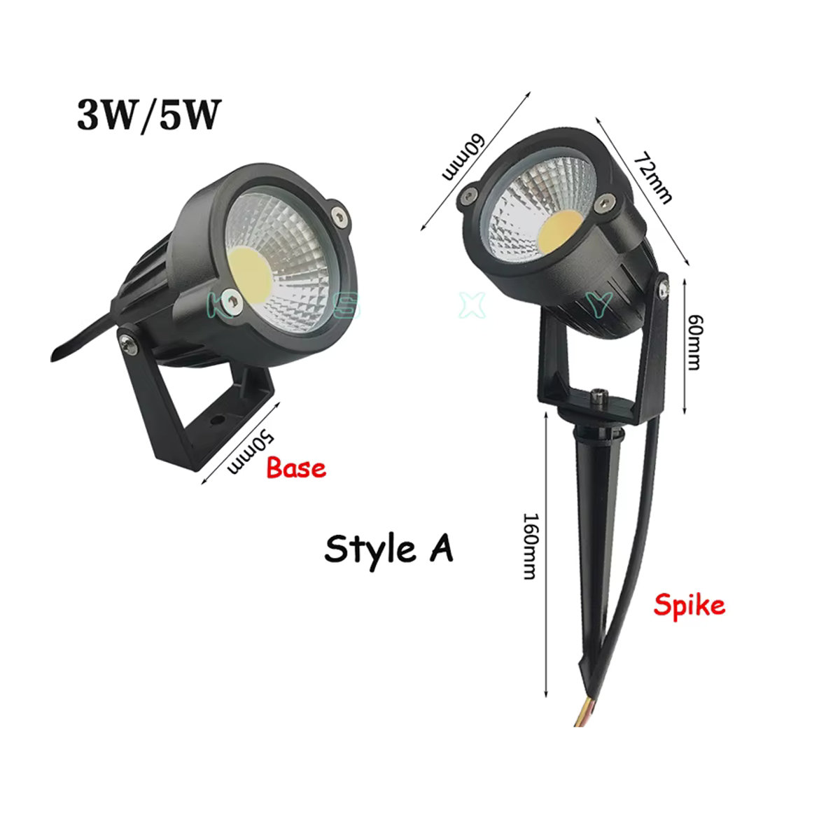 KAISANXINYI 10er Set COB LED Gartenstrahler Wasserdicht Warmweiß für Außenbeleuchtung und Landschaftsbau - Bild 2