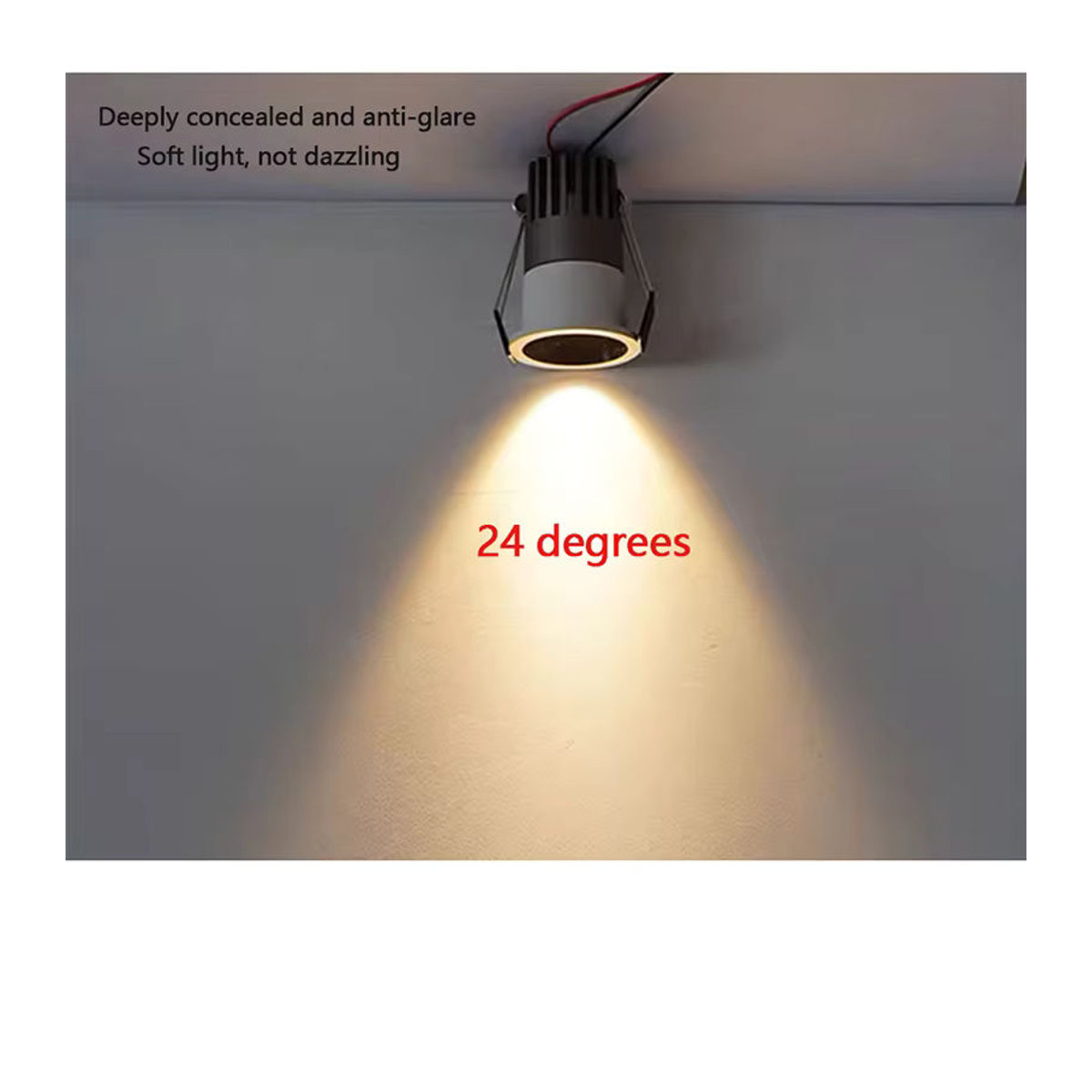 KAISANXINYI Dimmbare LED Einbaustrahler aus Aluminium in Schwarz mit COB-Technik für Home Office und Store - Bild 3