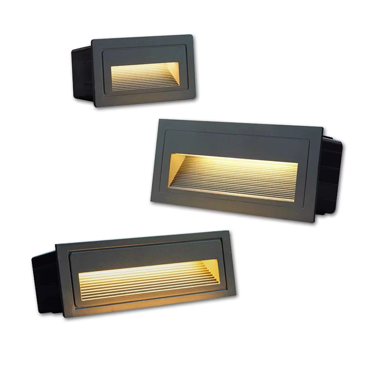 KAISANXINYI LED Wandlampe aus Aluminium in Schwarz mit neutralweißem Licht, minimalistisches Treppenlicht und Schrittlicht - Bild 4