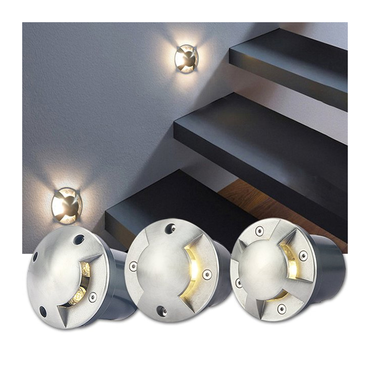 KAISANXINYI LED Wegeleuchte aus Edelstahl IP67 Wasserdicht für Garten und Terrasse DC12V - Bild 1