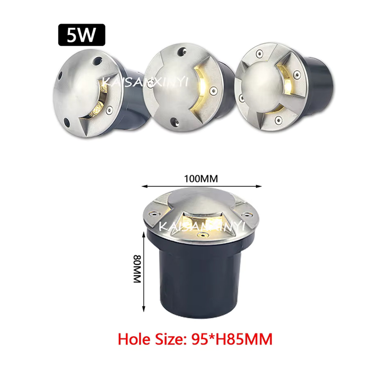 KAISANXINYI LED Wegeleuchte aus Edelstahl IP67 Wasserdicht für Garten und Terrasse DC12V - Bild 3