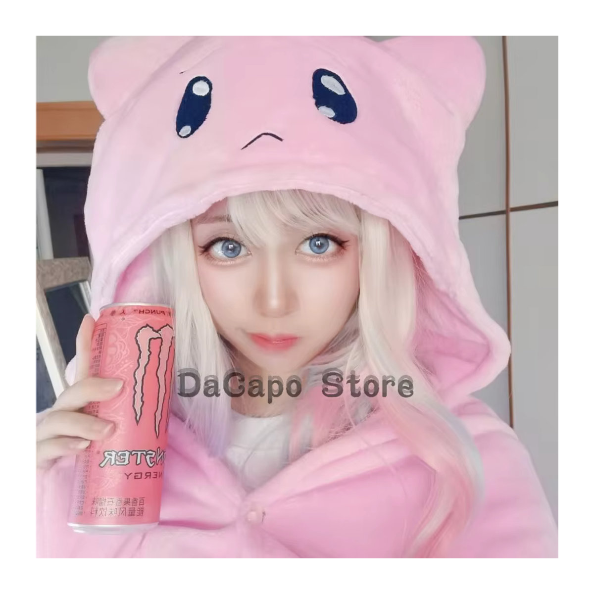 KAngel P-chan Needy Girl Overdose Kapuzen-Plüschdecke in Rosa mit Katzen-Cape Design - Bild 6