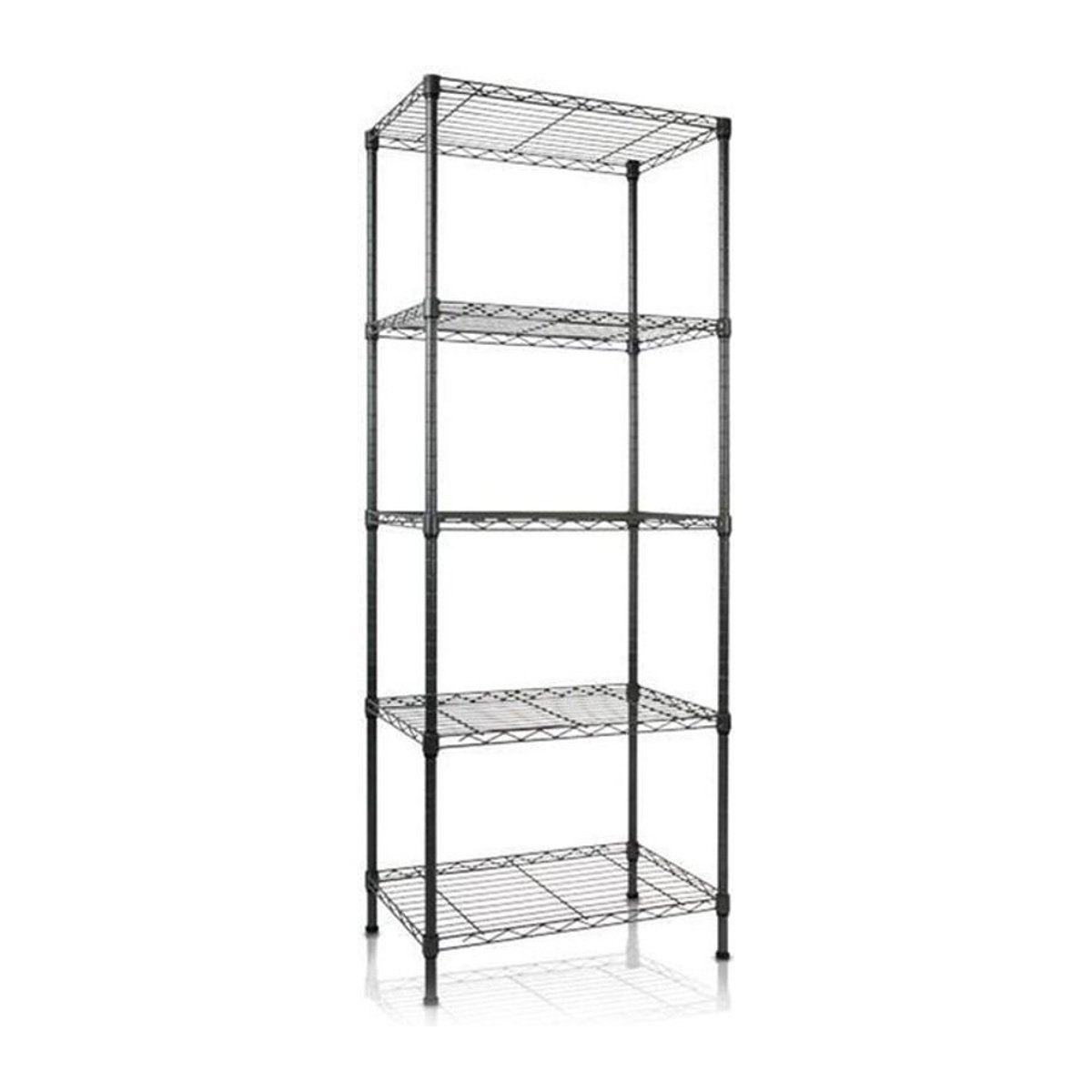 Karat Metallregal Rocky Schwarz mit 5 Böden B/T/H: 90 x 60 x 200 cm - Bild 5