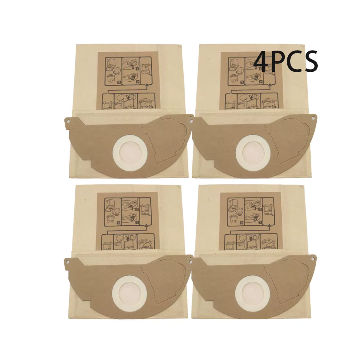 Kärcher Papier Staubbeutel Filterbeutel in Braun für SE 5.100 SE 6.100 2501 2601 3001 A 2120 NT 181 Pro SE2001 SE3001 - Bild 4