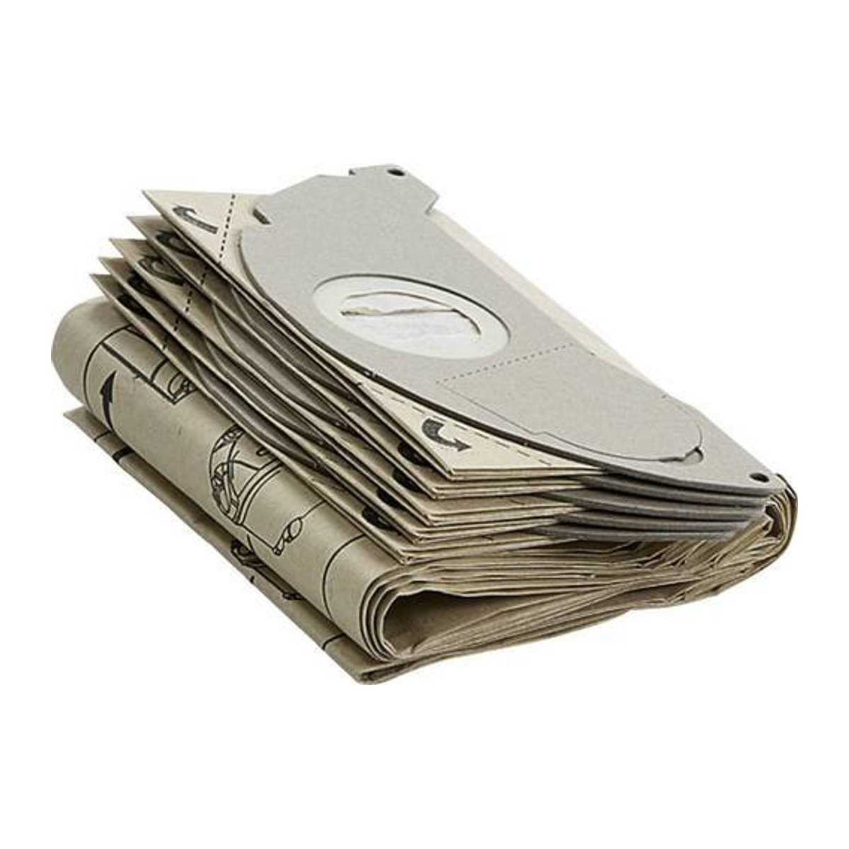 Kärcher Staubbeutel-Set SE 3001 für Nass- und Trockensauger aus 2-lagigem Papier, 5er Set, beige - Bild 1