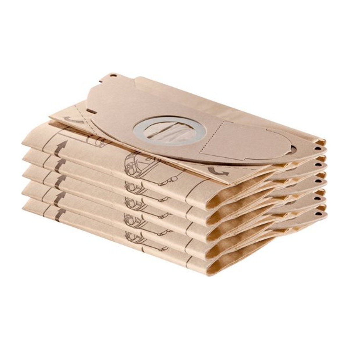 Kärcher Staubbeutel-Set SE 3001 für Nass- und Trockensauger aus 2-lagigem Papier, 5er Set, beige - Bild 2