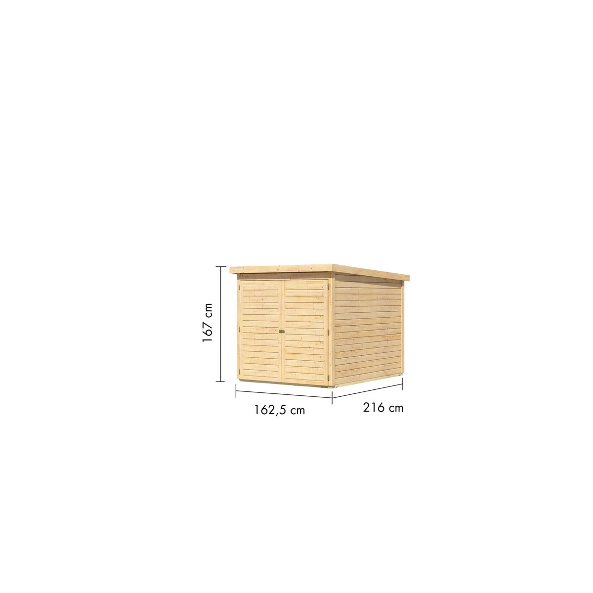 KARIBU Fahrradgarage aus naturbelassenem Holz - Bild 3