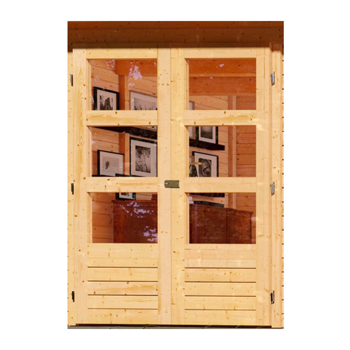 Karibu Gartenhaus ASKOLA 3 aus Holz in Beige B/H/T: 468 x 211 x 217 cm - Bild 2