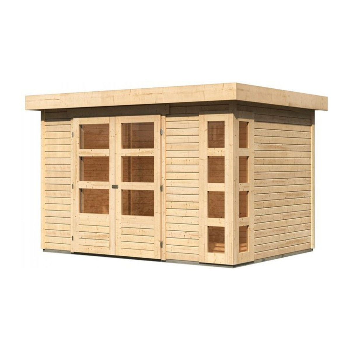Karibu Gartenhaus Kerko 5 aus Holz in Beige B/H/T: 302 x 210 x 246 cm - Bild 3