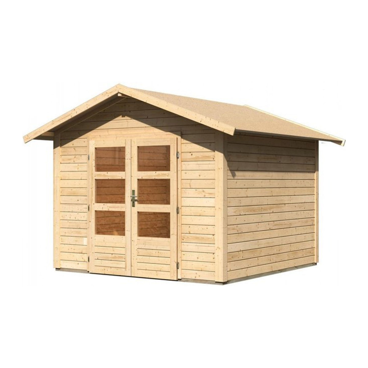 Karibu Gartenhaus Talkau 6 aus Holz in Beige und Natur im Landhausstil B/H/T: 274 x 234 x 274 cm - Bild 2