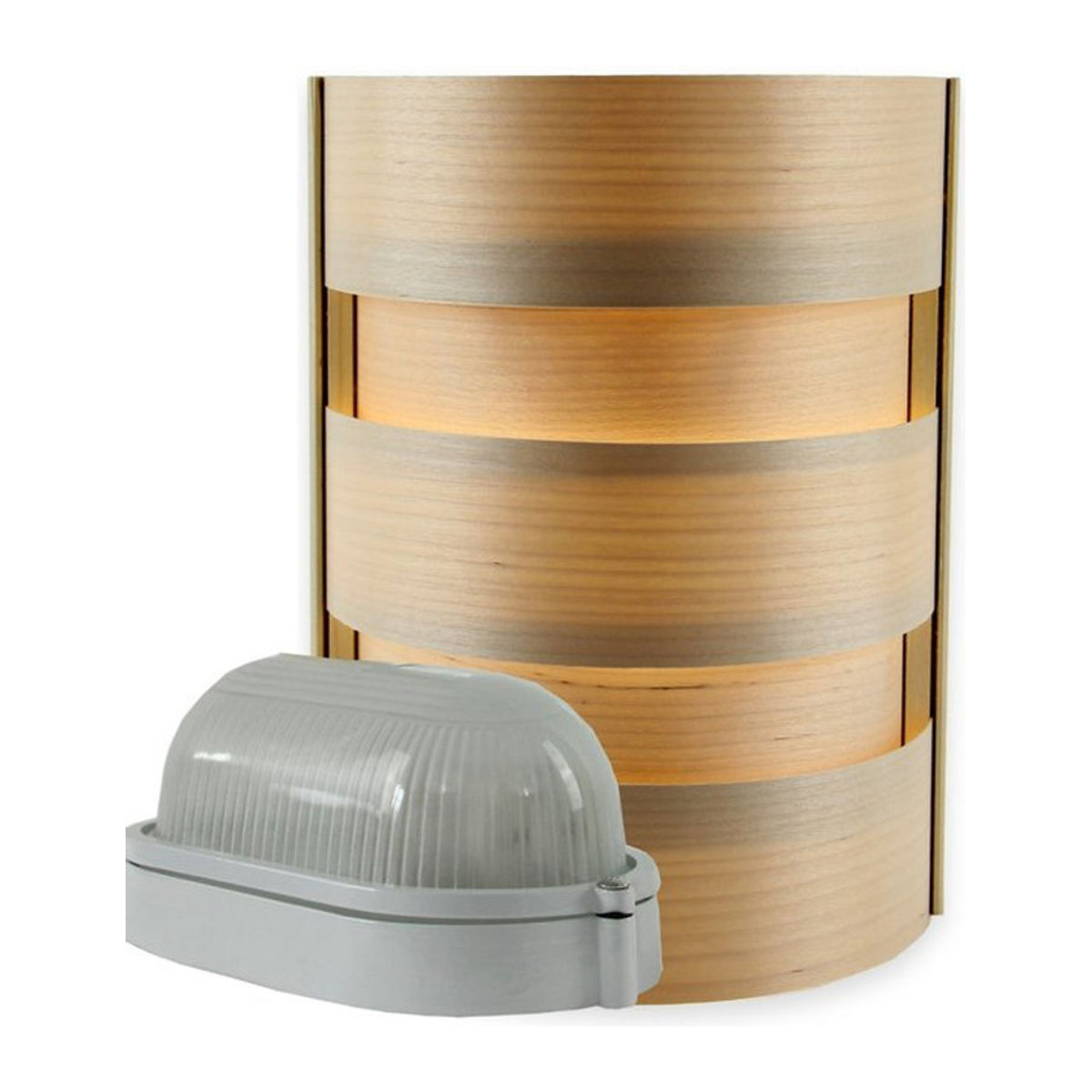Karibu Saunaleuchte LUNA CLASSIC Strahler in Natur und Beige mit Plug & Play Funktion - Bild 2