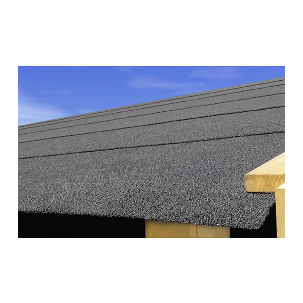 KARIBU Selbstklebende Bitumen-Dachbahn für Gartenhäuser aus Polyester, Schwarz, 25 m² - Bild 3