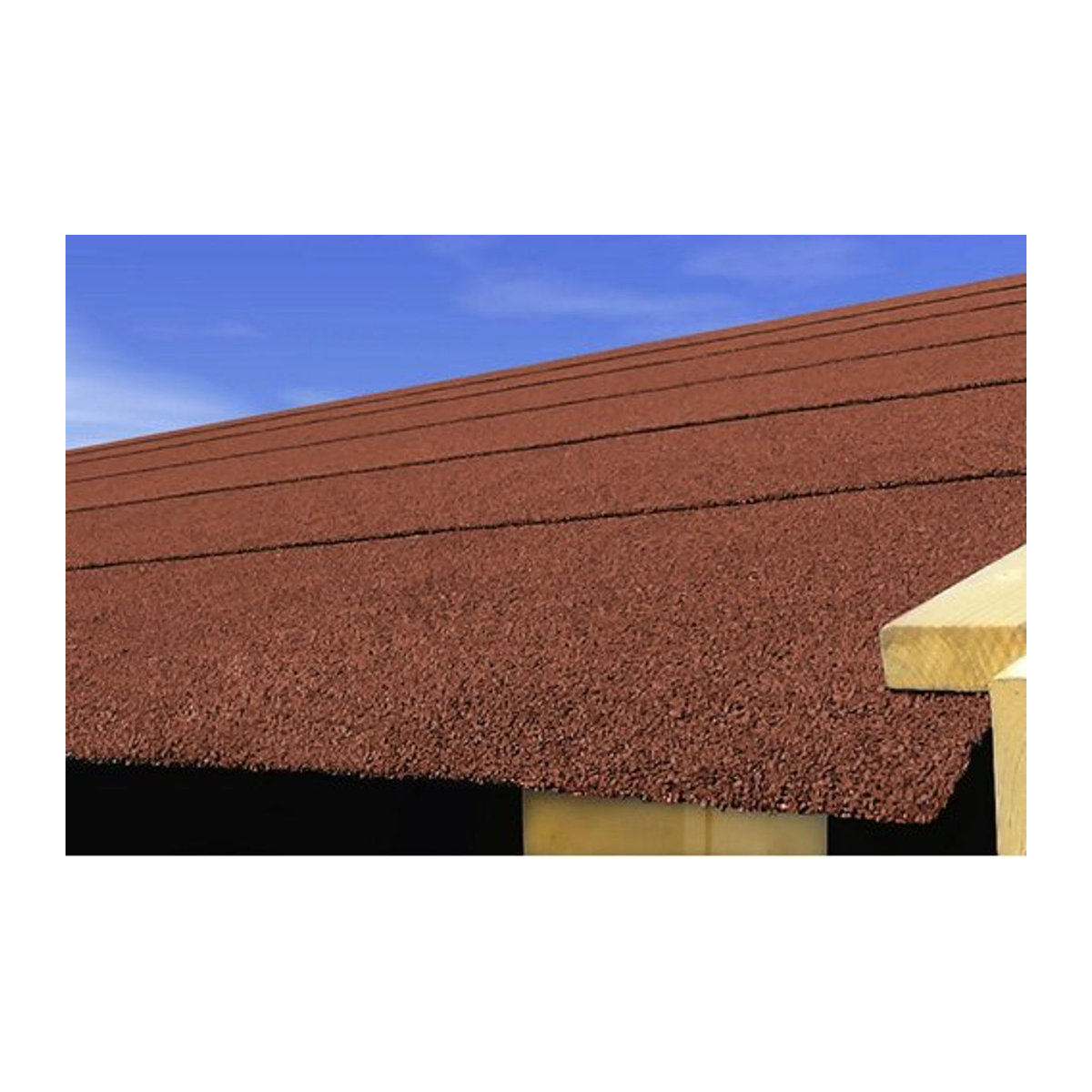 KARIBU Selbstklebende Bitumen-Dachbahn für Gartenhäuser mit Polyester-Einlage, Rot, 25 m² - Bild 1