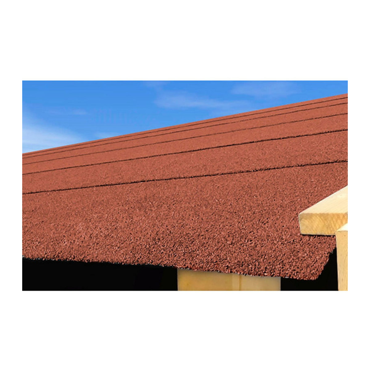 KARIBU Selbstklebende Bitumen-Dachbahn für Gartenhäuser mit Polyester-Einlage, Rot, 25 m² - Bild 2