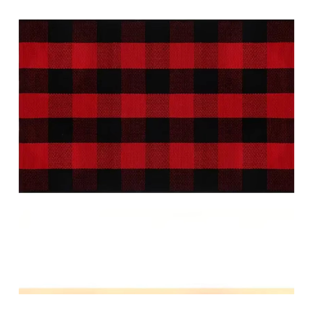Karierter Teppich in Rot und Schwarz für Außenbereich und Eingangsbereich, Rechteckig, 60 x 60 cm - Bild 4