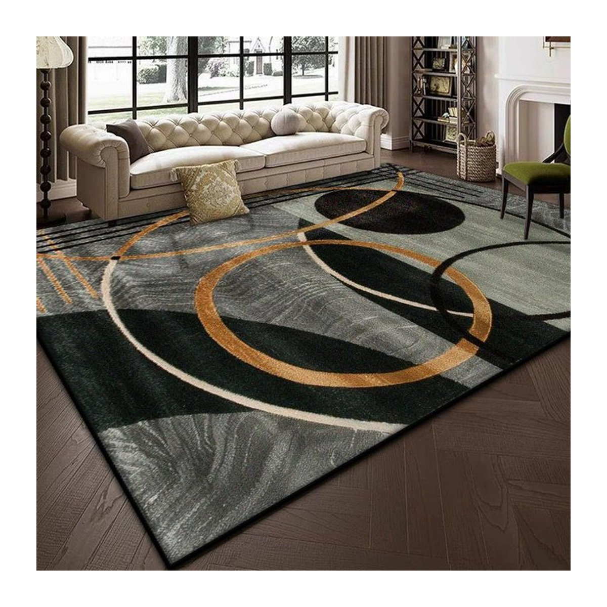 Karpetti Flauschiger Plüschteppich Nordisch Abstrakt Mehrfarbig B/T: 200 x 300 cm - Bild 1