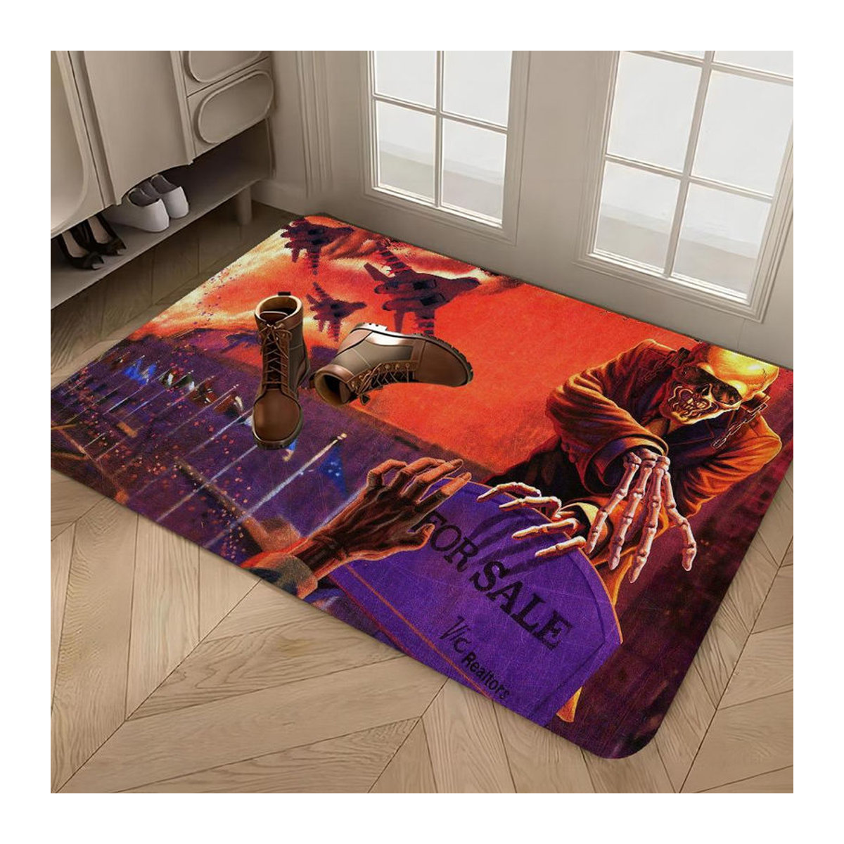Karpetti Fußmatte Megadeth Heavy Metal Rock Design, schwarz, B: 90 cm, T: 60 cm, waschbar und rutschfest - Bild 6