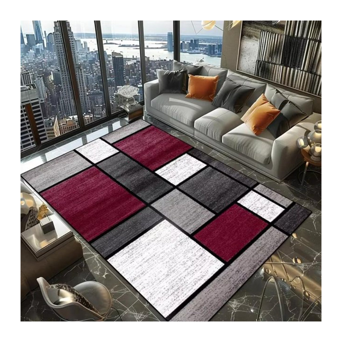 Karpetti Moderner Geometrischer Abstrakter Teppich in Mehrfarbig B/B: 120 x 160 cm - Bild 1