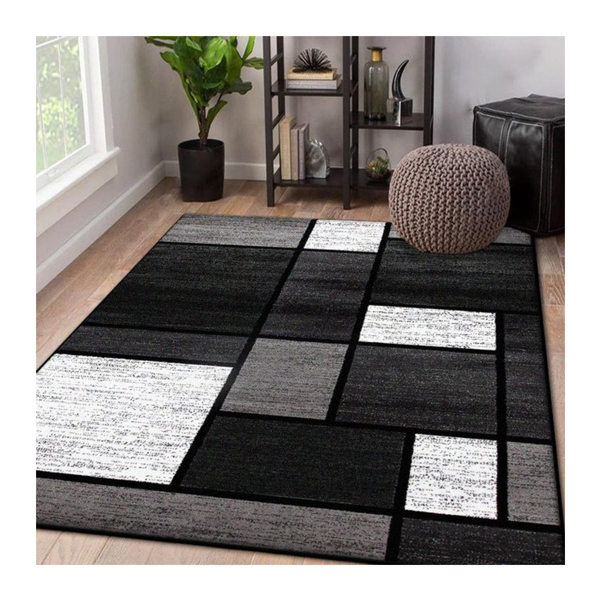 Karpetti Nordischer Geometrischer Wohnzimmerteppich Abstrakt Mehrfarbig, B/T: 90 x 60 cm - Bild 1
