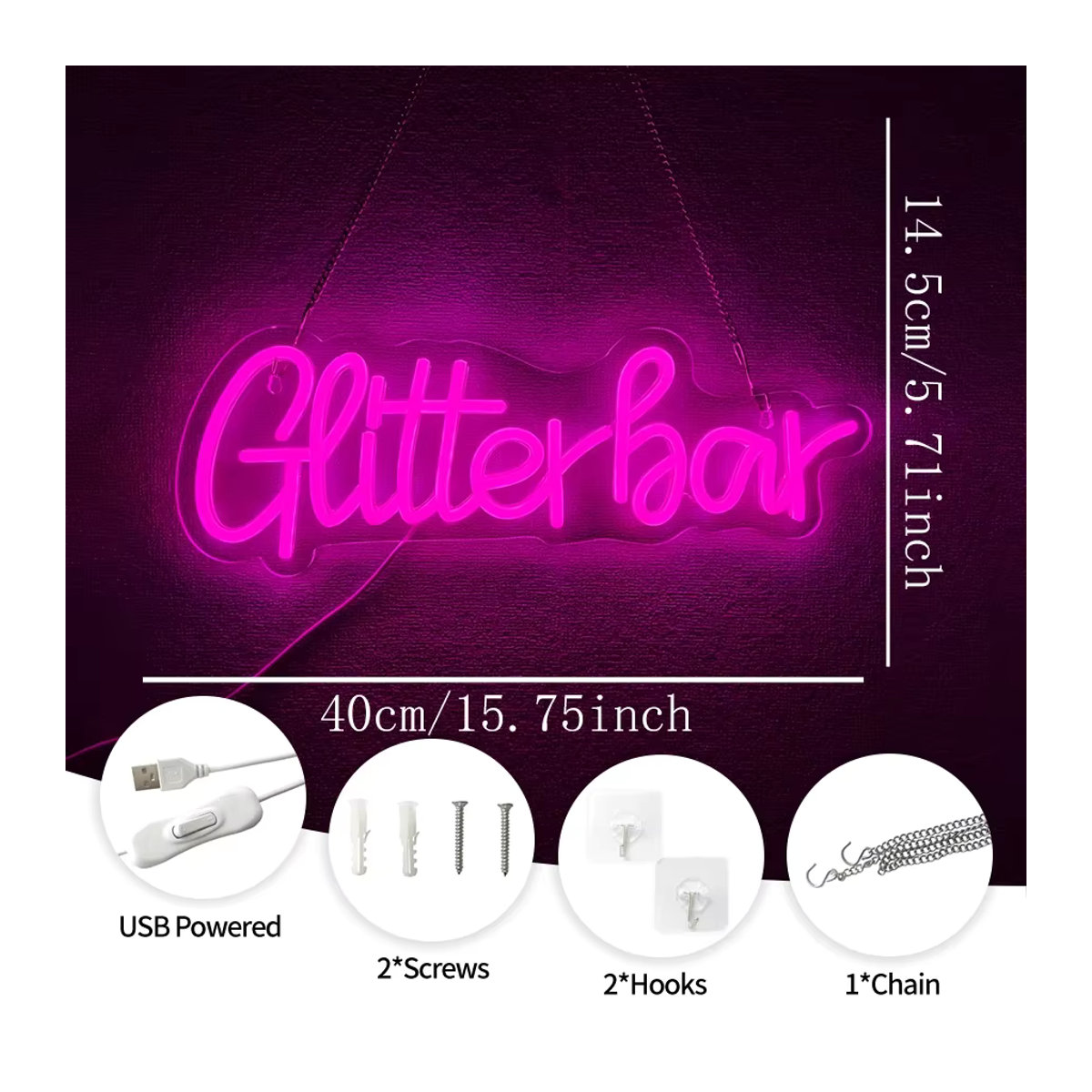 Kartell LED Neon Wandzeichen Rosa für dein Zuhause - Bild 2