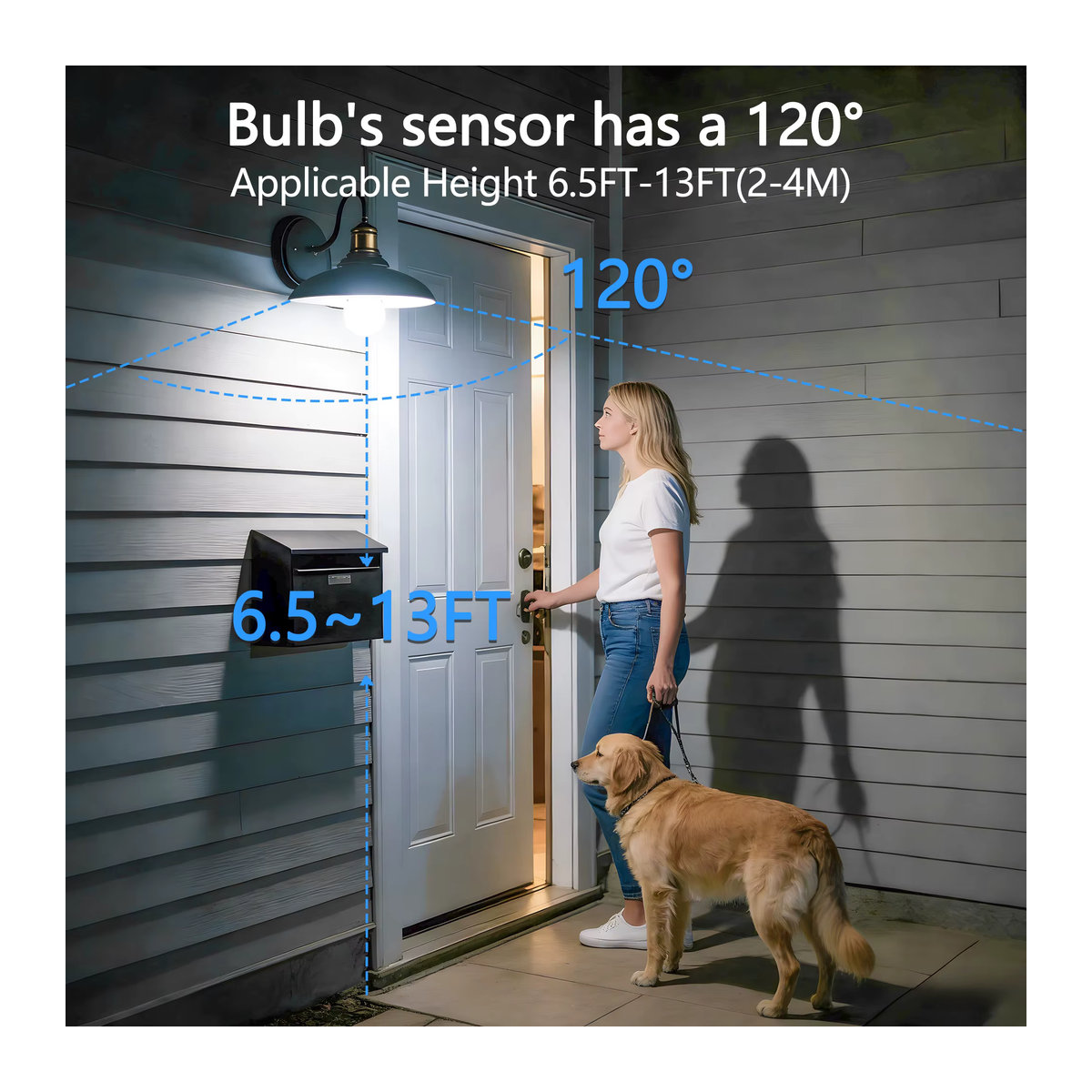 Kasotile 2er-Pack LED Dämmerungssensor-Glühbirnen Warmweiß mit automatischem Ein/Aus für Garage Treppen Veranda und Garten - Bild 4