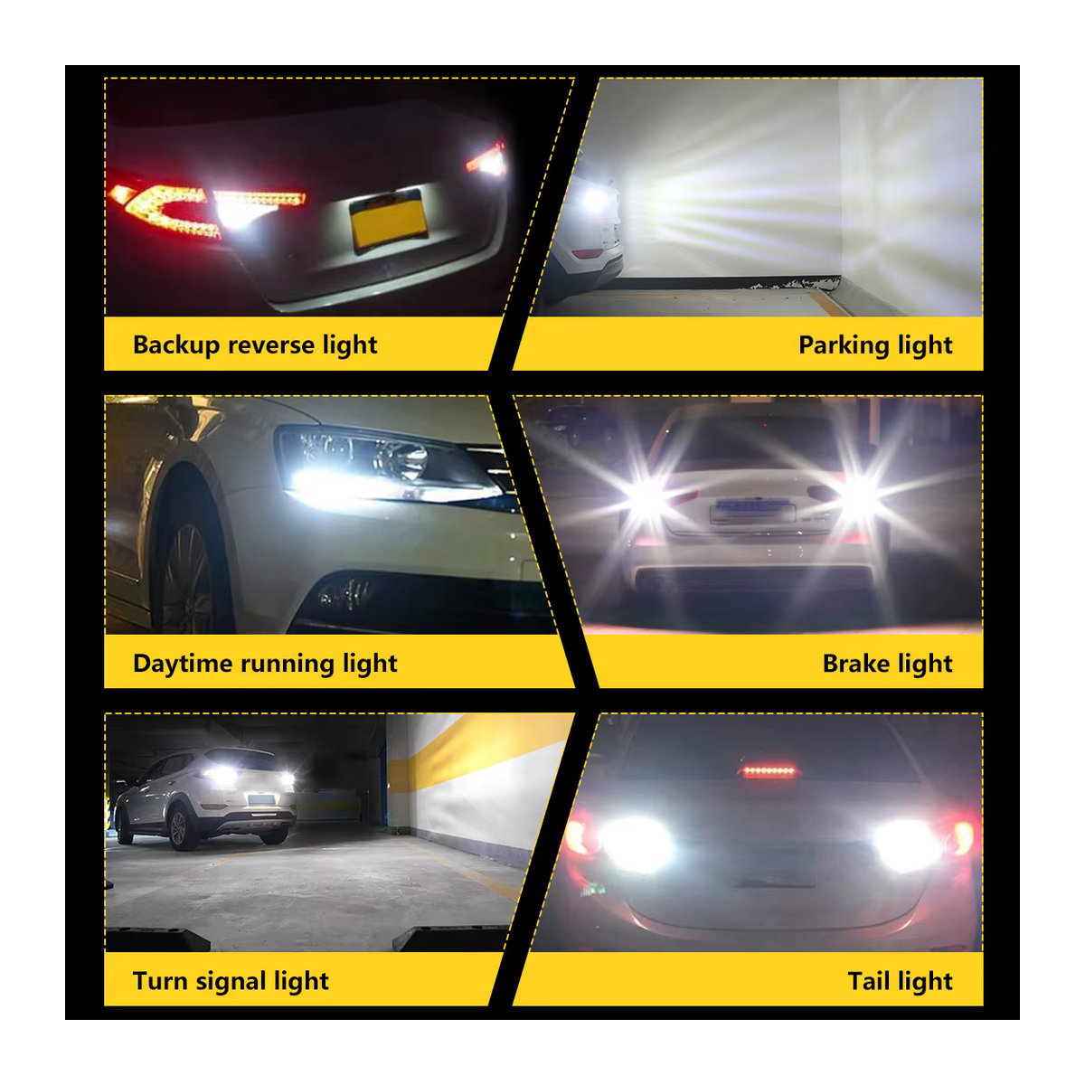 KaTur 2er Set T20 LED-Birnen W21W W21/5W Canbus Tagfahrlicht DRL für Lada Kalina Granta Vesta und Opel Astra J - Bild 5