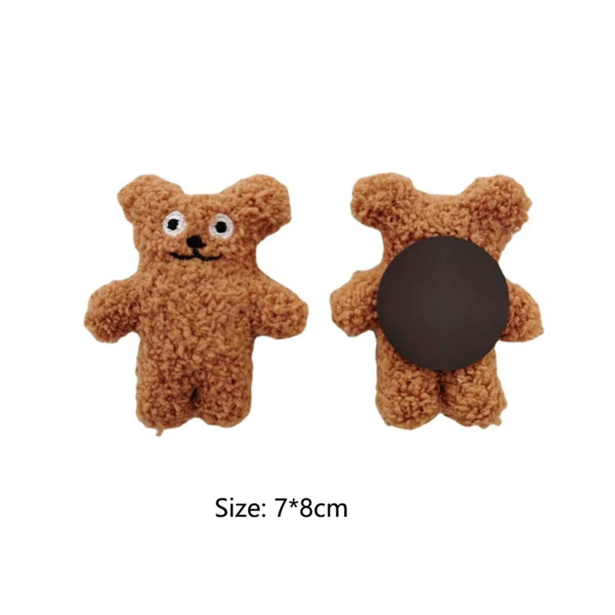 Kawaii 3D Bär Kühlschrank Magnet mit Plüsch-Textil für deine Küchendekoration, mehrfarbig - Bild 6