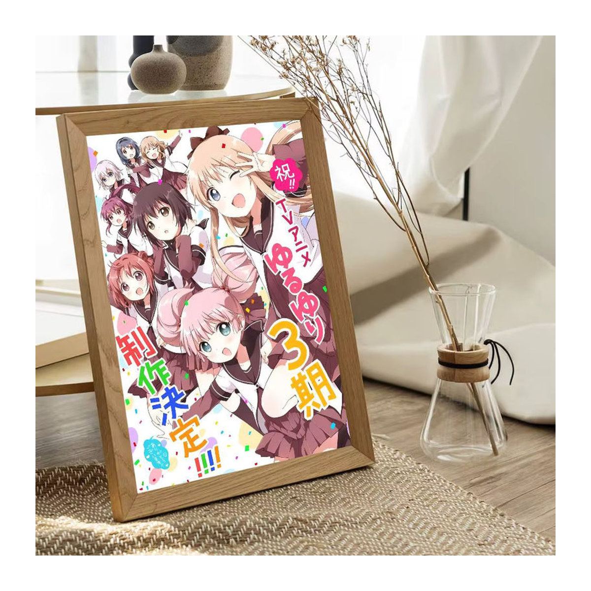 Kawaii YuruYuri Anime Poster Aufkleber aus Papier für deine Zimmerdekoration in Weiß und Mehrfarbig - Bild 5