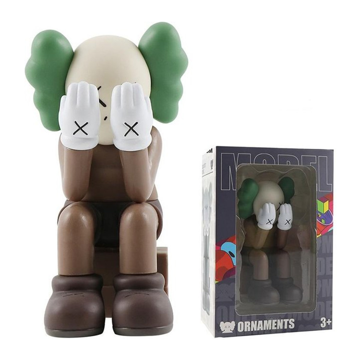 Kaws Xx Eye Sammlerstück Cosplay Figur in Braun aus Kunststoff - Bild 1