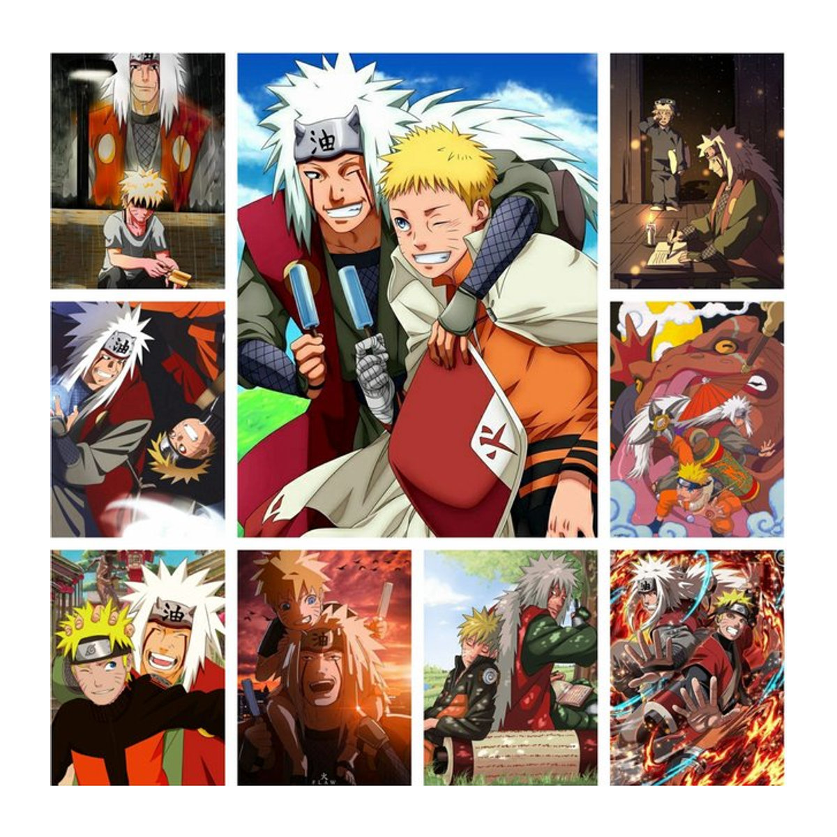 Kayou 5D Diamantgemälde Naruto und Jiraiya Mosaik-Stickerei in Mehrfarbig für Kinder und Heimdekoration - Bild 1
