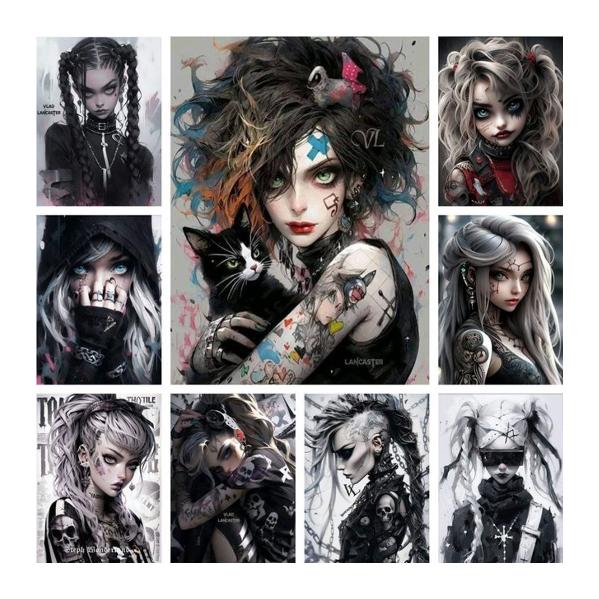 KAYOU 5D DIY Diamantmalerei Clown Mädchen Prinzessin Dekoration mit vollen runden Diamanten in Mehrfarbig - Bild 1