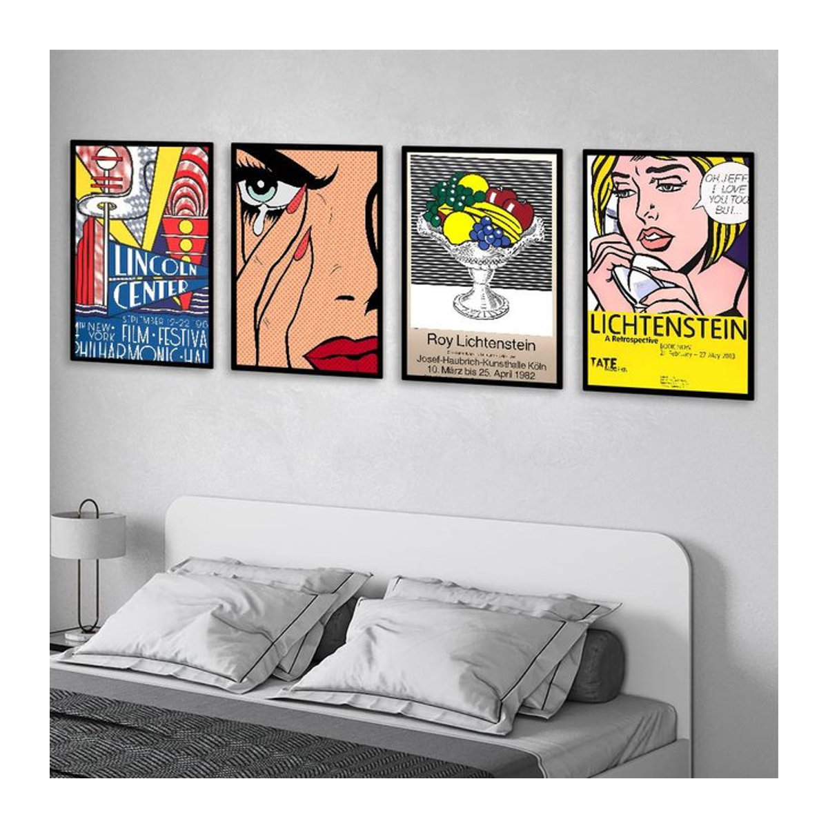 Kayou Abstraktes Pop Roy Lichtenstein Filmplakat als wasserfester Aufkleber für deine Wanddekoration, mehrfarbig - Bild 1