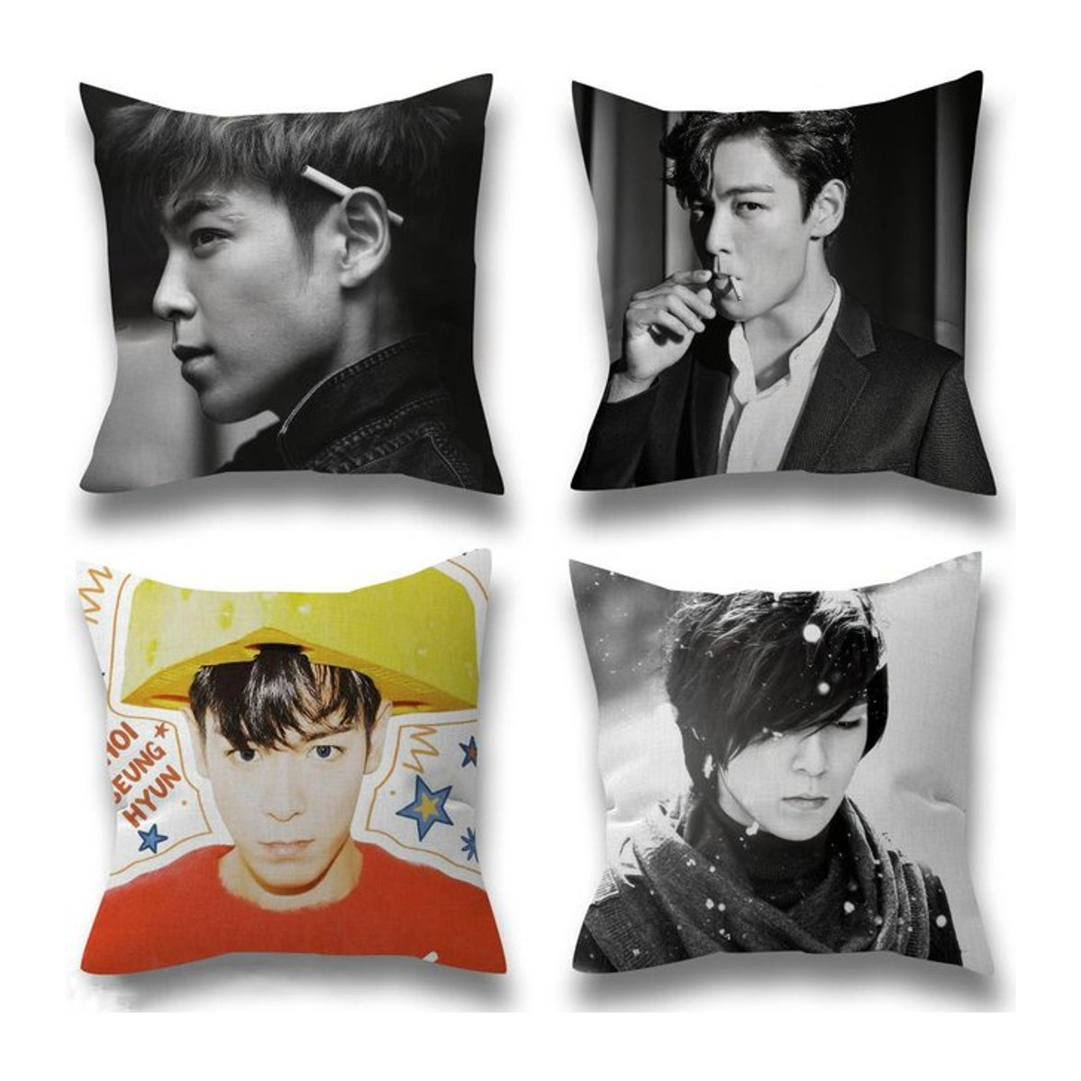 KAYOU Anime Kissenbezug Fashion T-Top Sänger Choi Seung-hyun, mehrfarbig, B/T/H: 45 x 45 x 0 cm - Bild 1