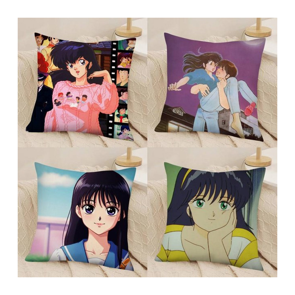 Kayou Anime Maison Ikkoku Kissenbezug quadratisch mehrfarbig - Bild 1