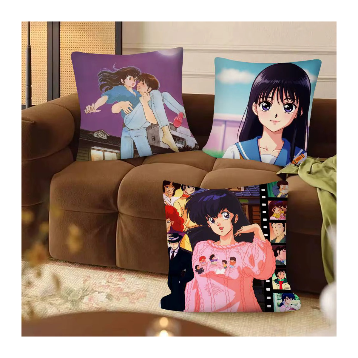 Kayou Anime Maison Ikkoku Kissenbezug quadratisch mehrfarbig - Bild 3