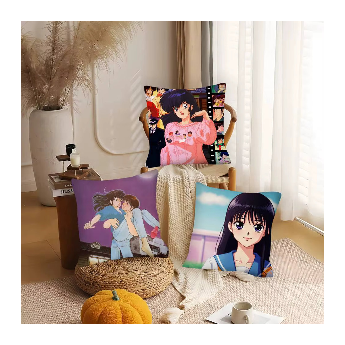 Kayou Anime Maison Ikkoku Kissenbezug quadratisch mehrfarbig - Bild 4