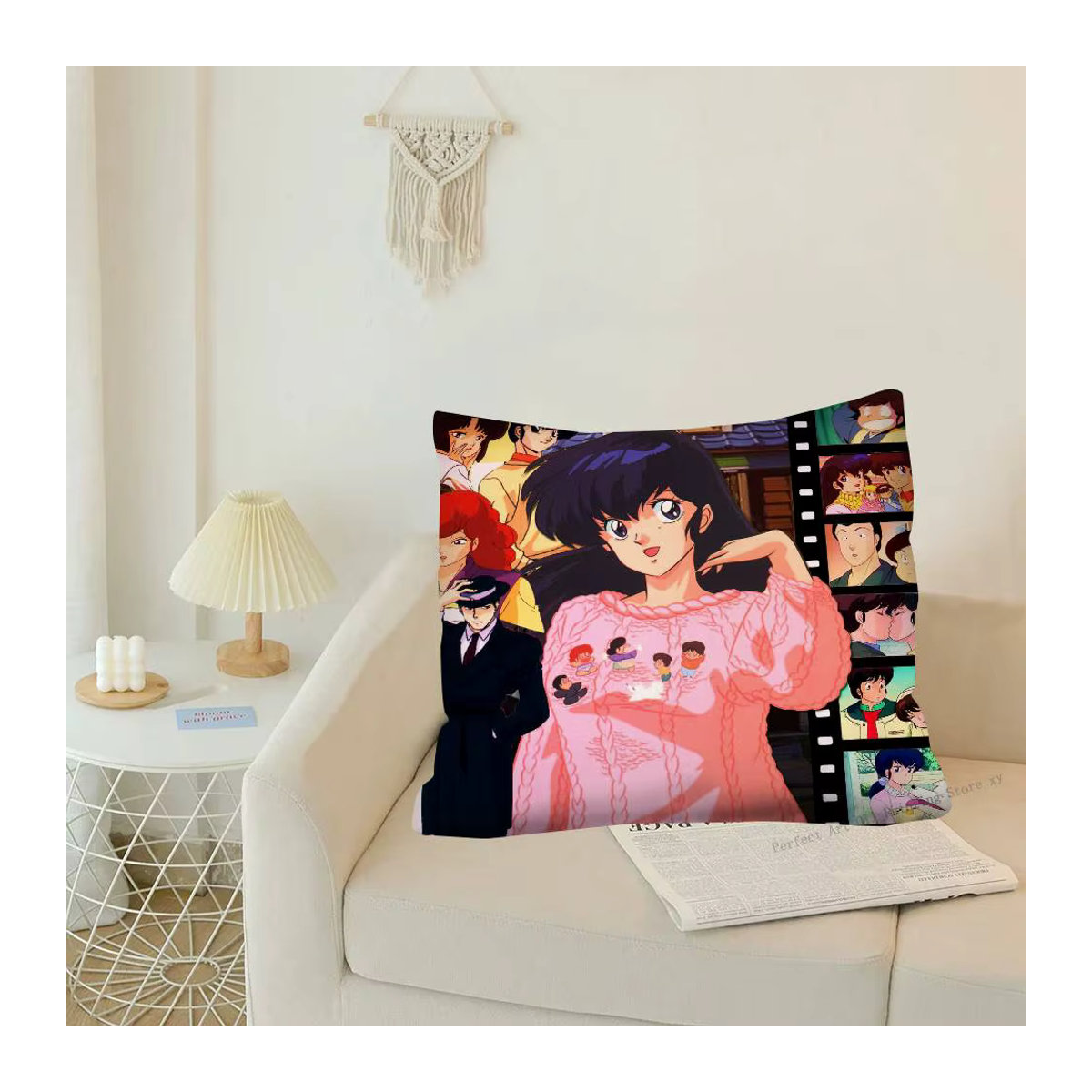 Kayou Anime Maison Ikkoku Kissenbezug quadratisch mehrfarbig - Bild 6