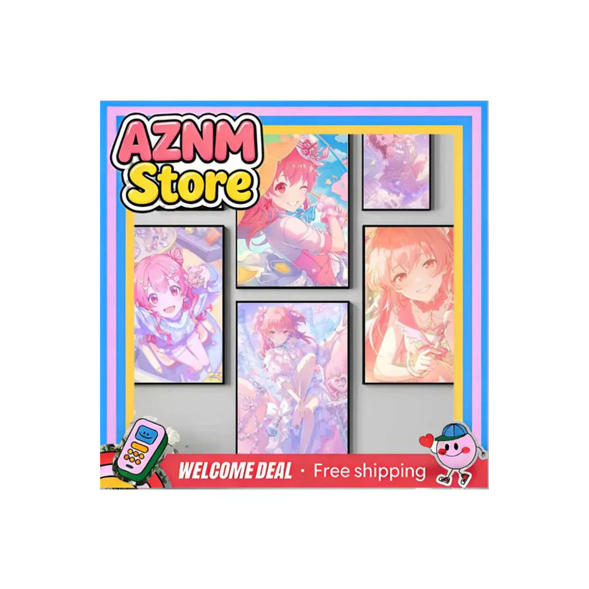 Kayou Anime Momoi Airi Wandposter Selbstklebend Wasserdicht Mehrfarbig - Bild 2