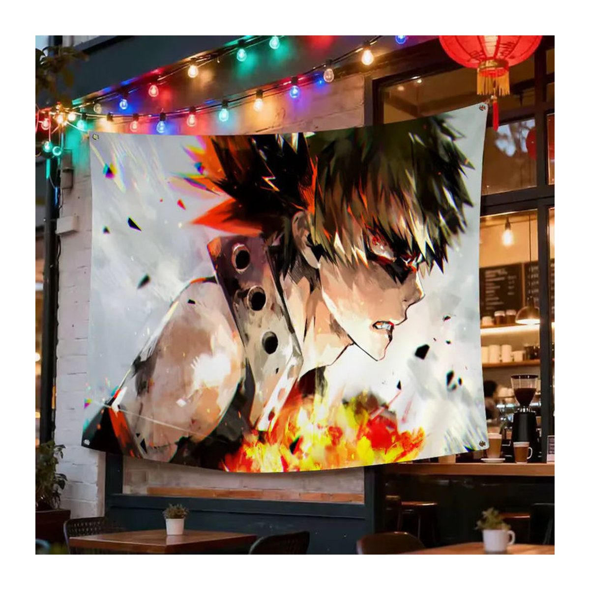 KAYOU Bakugo Katsuki Textil-Banner mehrfarbig als dekorative Camping-Flagge - Bild 1