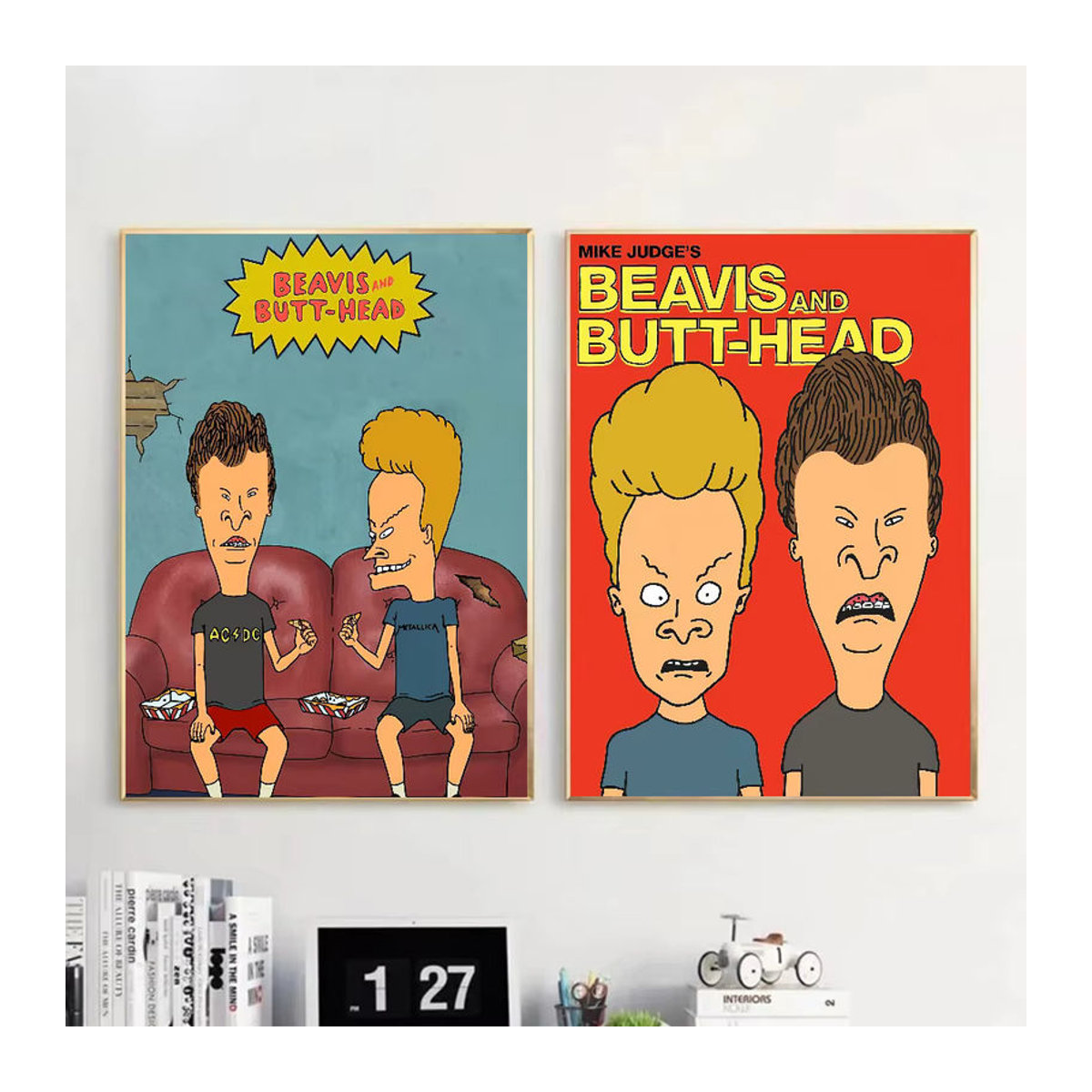 Kayou Beavis And Bolt-Head Wanddekoration, selbstklebender mehrfarbiger Papieraufkleber in Rechteckform - Bild 3