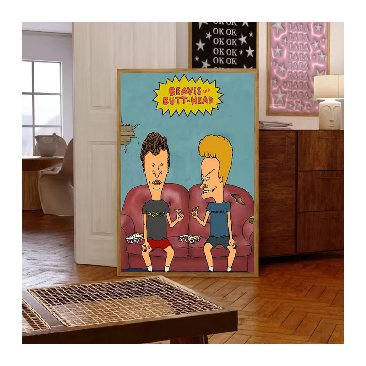 Kayou Beavis And Bolt-Head Wanddekoration, selbstklebender mehrfarbiger Papieraufkleber in Rechteckform - Bild 4