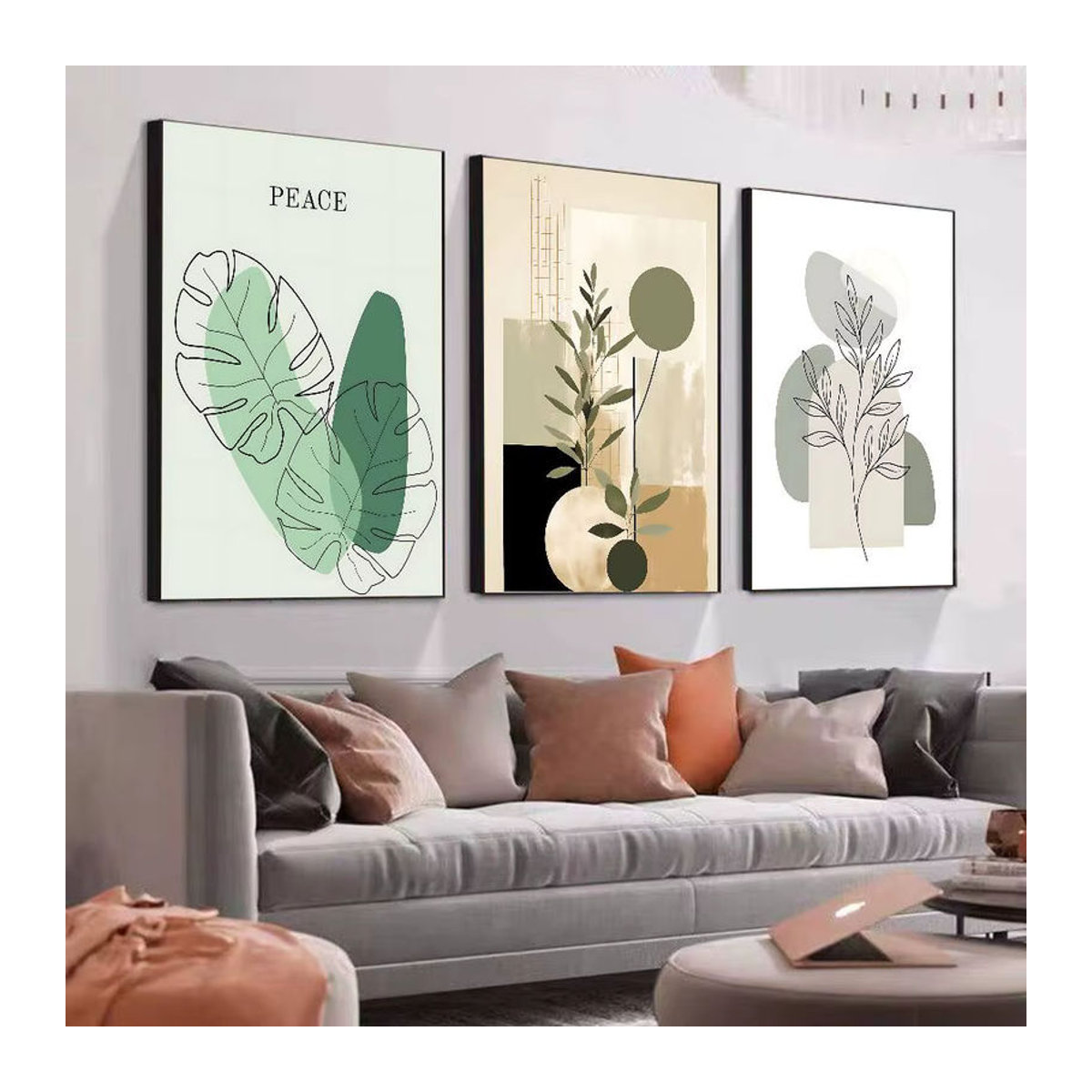 Kayou Botanisches Poster Nordic Sage Green mit Blumen und Blättern, Hochformat, Rahmenlos, Papier, B/H: 15 x 20 cm - Bild 3